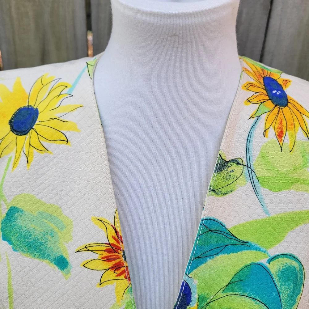 Emanuel Ungaro Parallele Floral Silk Vintage Blazer Cream size 8 - Picture 10 of 12